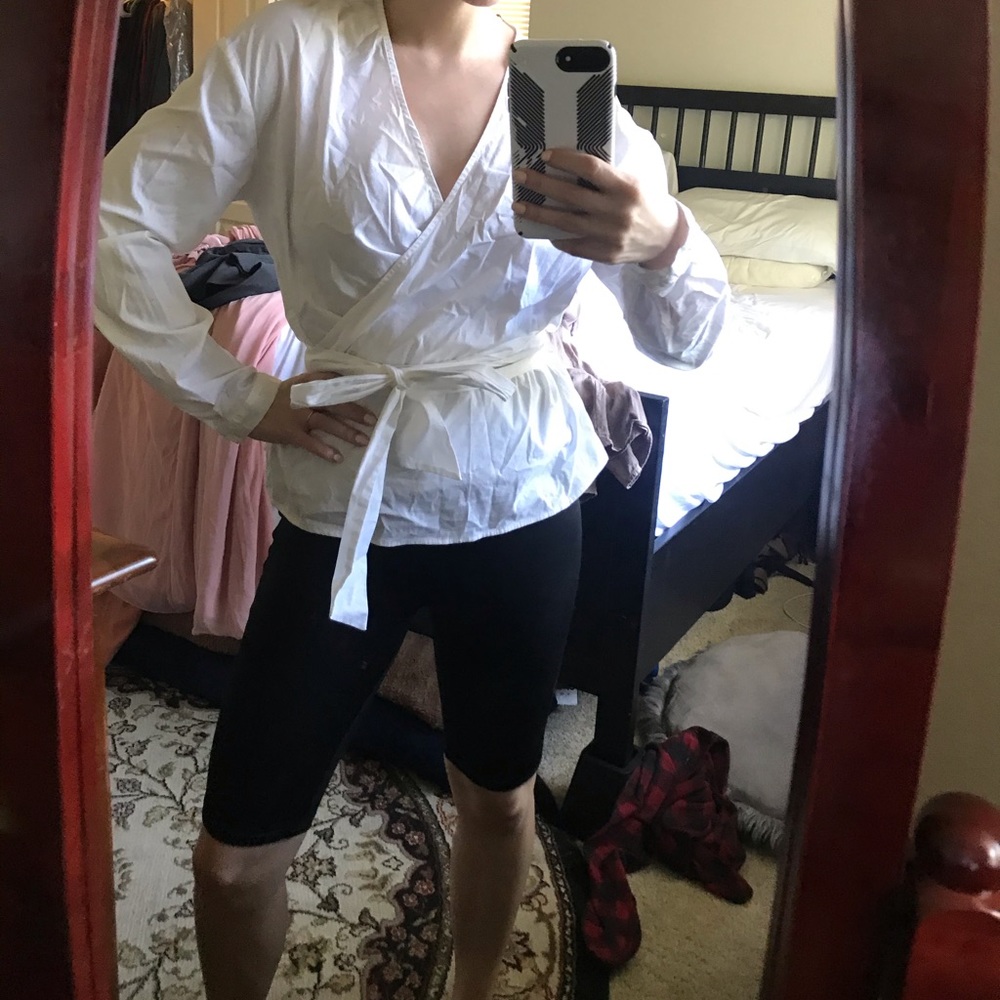 White Wrap Top